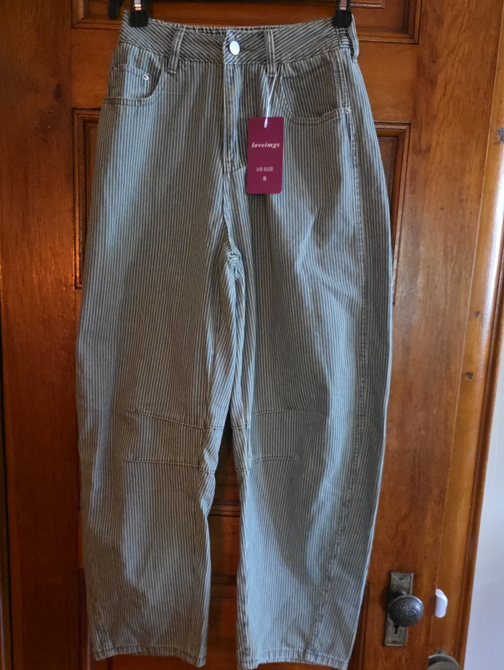 ! Barrel Jeans NEW Pinstriped